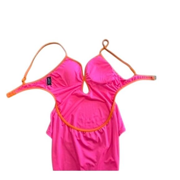 "KATE SPADE" One Piece Hot Pink Swimsuit NO SIZE Barbie Summer Baddie Mean Girls - Picture 4 of 9